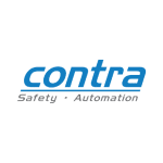 Company logo of Contra in blue and grey text