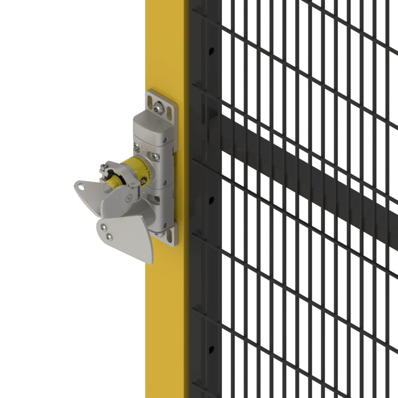 IBL2 Osbourn unit mounted on a gate in isometric view, highlighting retrofittable safety and access control.