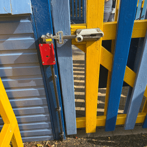 amGard safety interlock installed on ride access point at Alton Towers theme park