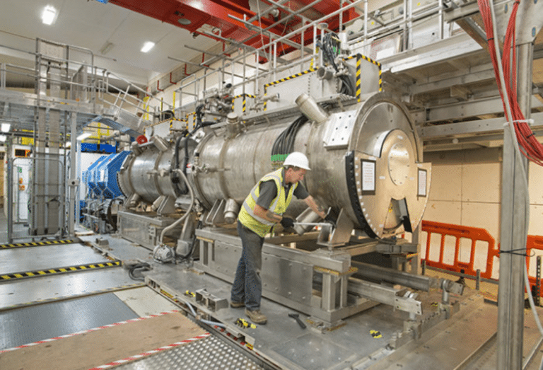 Safety interlock units mounted in a high-security particle accelerator facility