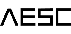 AESC logo representing a global leader in high-performance batteries for electric vehicles and energy storage systems.